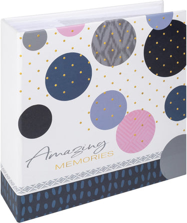 Walther me-485-l amazing memories - memo insteekalbum - formaat 20 x 20 cm - 200 foto's 9 x 13 cm - blauw