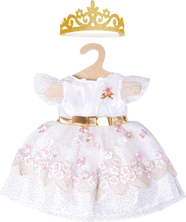 Heless poppenjurk prinses met kroon, 28-35 cm