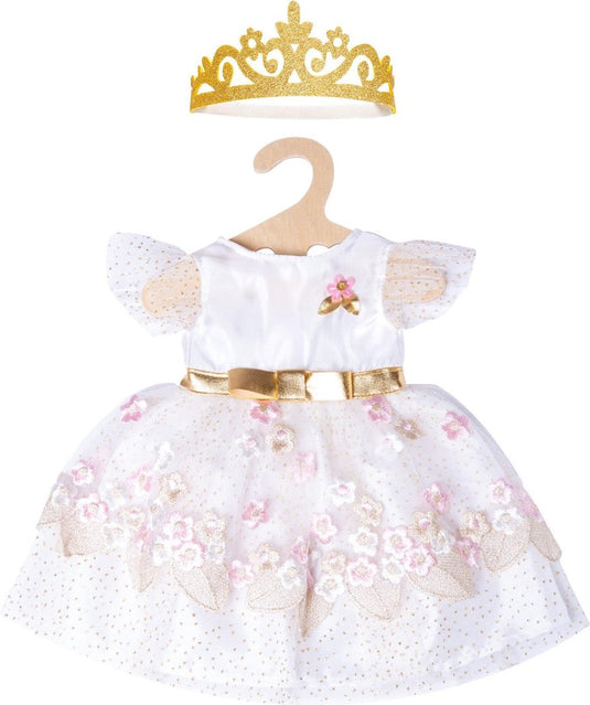 Heless poppenjurk prinses met kroon, 28-35 cm
