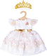 Heless poppenjurk prinses met kroon, 28-35 cm