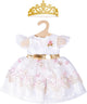 Heless poppenjurk prinses met kroon, 35-45 cm