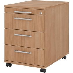 Bach mobiel ladeblok 3 lades 42,8 x 56 x 59 cm walnoot centrale vergrendeling