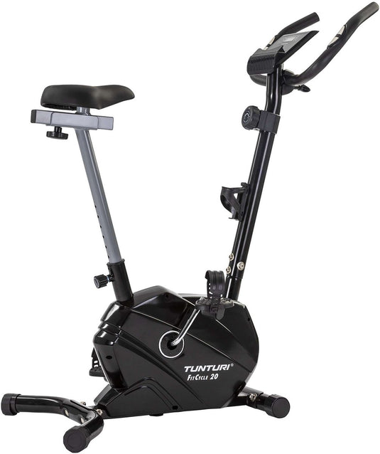 Tunturi fitcycle 20 hometrainer - fitness fiets - fitness fiets met 8 weerstandsniveaus - voorzien van tablethouder en transportwielen