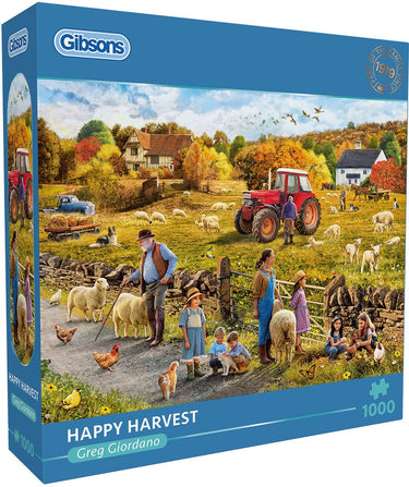 Gibsons - happy harvest (door greg giordano) - 1000 stukjes 68×49cm (b×h) - legpuzzel voor volwassenen