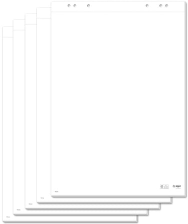 Sigel flipoverblok meet up - 80g 68x98cm blanco, 5 sets a 20 vel met perforatie - si-mu166