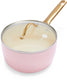 Greenpan padova roze keramische inductie steelpan met deksel 18cm - pfas-vrij - inductie steelpan - ovenbestendig tot 200°c - vaatwasserbesndig - rvs handgrepen - met deksels – roze