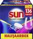 Sun - vaatwastabletten - brilliant shine - all-in 1 - 136 capsules - voordeelverpakking