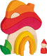 Goki bouwblokken - paddestoelenhuisje - 11 delen - hout - 3 jaar