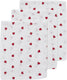 Meyco baby sweet heart washandjes - 3-pack - hydrofiel - red - 20x17cm