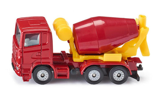 Siku 0813 betonmixerr 83x28x38mm rood geel
