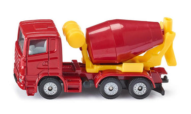 Siku 0813 betonmixerr 83x28x38mm rood geel
