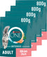 Purina one adult - kattenbrokjes - zalm volkoren granen - 4 x 800 g