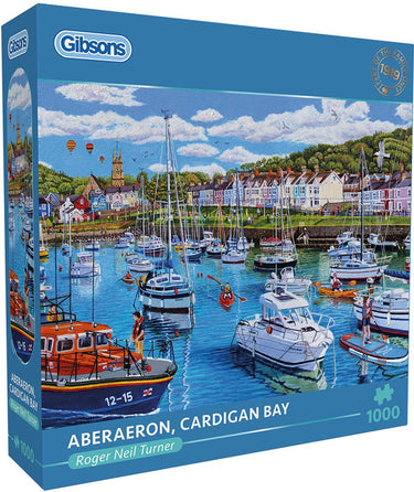 Gibsons - aberaeron cardigan bay (door roger neil turner) - 1000 stukjes 68×49cm (b×h) - legpuzzel voor volwassenen