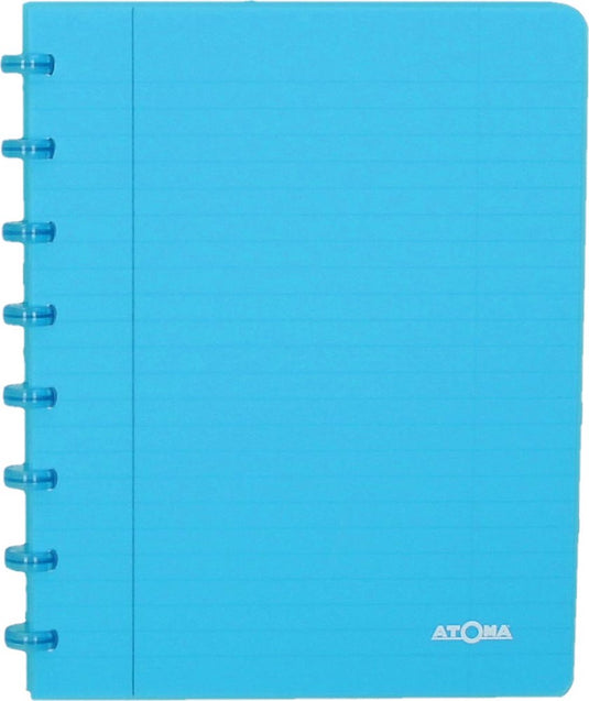 Atoma trendy schrift, ft a5, 144 bladzijden, geruit 5 mm, transparant turkoois