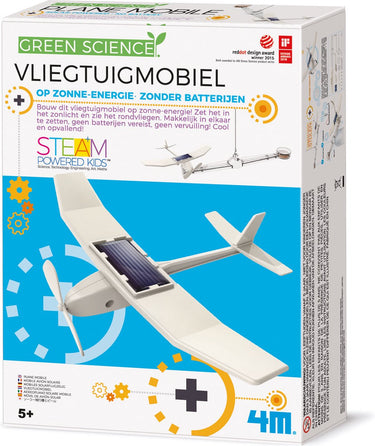 4m wetenschap en spel - vliegtuig op zonne-energie - bouwpakket - kidzlabs - green science - 5 jaar