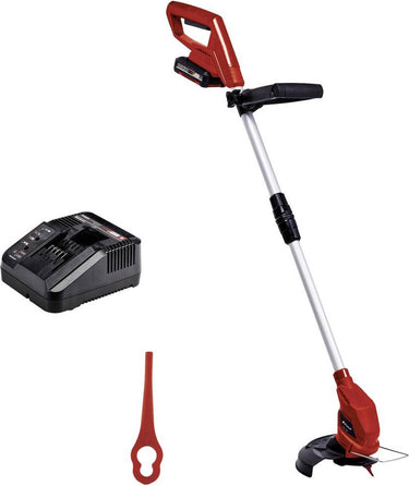 Einhell accu grastrimmer gc-ct 18 24 li kit - power x-change - 18 v li-ion - maaidiameter: 24 cm - bloembeschermer - traploos uitschuifbare geleidesteel - incl. 20 kunststof messen - incl. 2.0 ah accu + lader