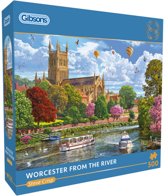 Gibsons legpuzzel worcester from the river 500 stukjes premium karton.