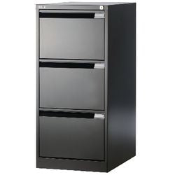Hangmapladenkast bisley 47x62,2x101,6cm draaggewicht 35k zwart 3 laden sluiting