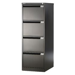 Hangmapladenkast bisley 47x62,2x132,1cm draaggewicht 35k zwart 4 laden
