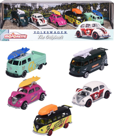 Majorette volkswagen the originals speelauto's, 5st.