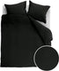 Ambiante cotton uni dekbedovertrek - effen - tweepersoons - 200x200 220 cm - zwart