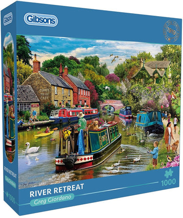 Gibsons - river retreat (door greg giordano) - 1000 stukjes 68×49cm (b×h) - legpuzzel voor volwassenen