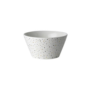 Dutch rose amsterdam loft kom 10 cm wit glitter | 2 stuks