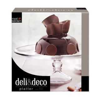 Royal leerdam taart plateau glas op voet 33 cm x 12.2 cm | 2 stuks