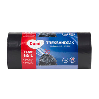 Load image into Gallery viewer, Dumil afvalzakken met trekband 65l 15 stuks | 5 stuks
