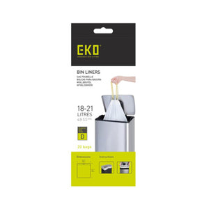 Eko afvalzakken type d | 18 - 21 liter | rol 20 stuks
