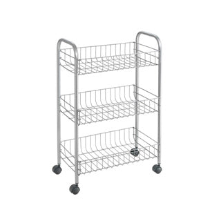 Load image into Gallery viewer, Metaltex tomado keuken badkamer opbergtrolley lugano 41x23x63 cm wieltjes

