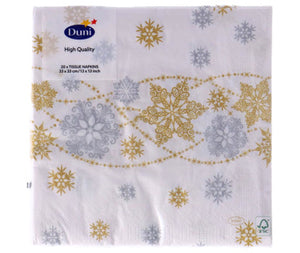 Duni servetten snow white 33x33 cm | 12 stuks