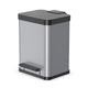 Hailo öko duo plus prullenbak - 2 x 9 l - zilver