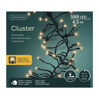 Lumineo kerst cluster binnen buiten warm