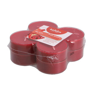 Bolsius maxilichten true scents granaatappel clearcup | 3 stuks