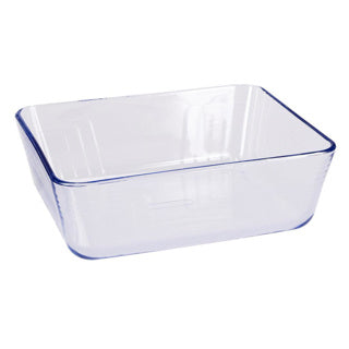 Pyrex schaal met deksel 27x23cm glas