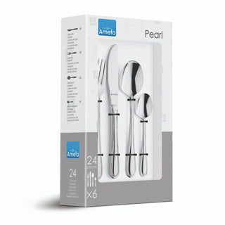 Load image into Gallery viewer, Amefa pearl - 6 persoons - 24-delige bestekset in cadeau verpakking
