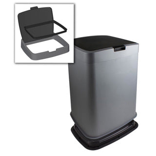 Sunware delta vuilniszakhouder 70 liter metaal zwart 45,5x39,5x57cm