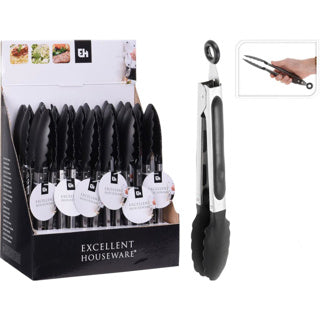 Excellent houseware keukentang rvs zwart | 18 stuks