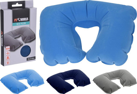 Pro world nekkussen opblaasbaar 3 assorti kleur | 4 stuks