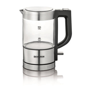 Severin glazen mini waterkoker 1100w 0,5 l wk 3472