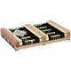 Basic houten schoenen en laarzen voetveger met borstels 35x26x5,5 cm