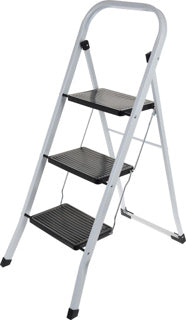 Excellent houseware keukentrap 3 treden inklapbaar metaal