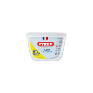 Pyrex schaal met kunststof deksel 0,6l
