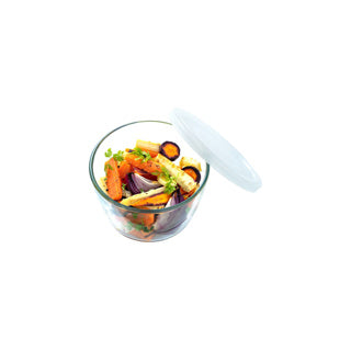 Pyrex cook and freeze ronde glazen vershoudschaal met deksel 1.1l
