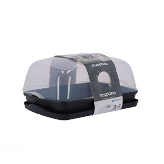 Properplast mini kweekbak - propagator - mini serre - voor kruiden en planten - met ventilatieopening - zwart