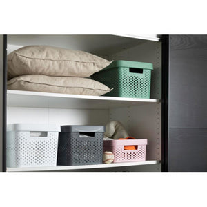 Curver infinity box dots 17l donker grijs - 100% recycled
