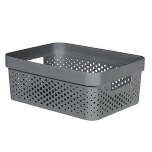 Curver infinity recycled dots opbergbox - 11 liter - antraciet