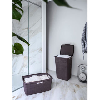 Load image into Gallery viewer, Curver wasmand jute-look 46l donkergrijs
