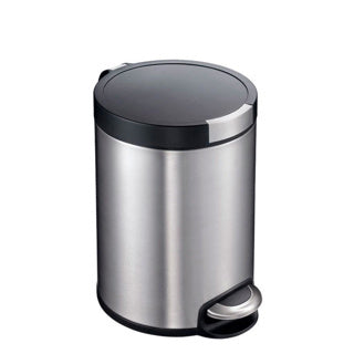 Eko - artistic pedaalemmer 5 liter - stainless steel plastic - mat rvs - prullenbak